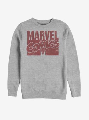 Marvel Red Distressed Logo Sweatshirt