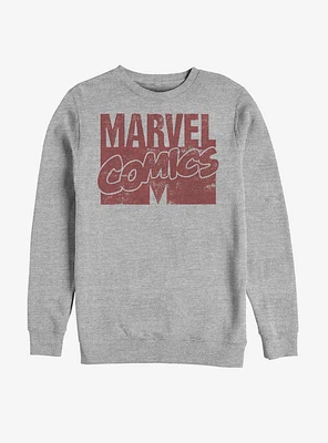 Marvel Red Distressed Logo Sweatshirt