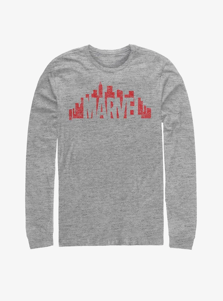 Marvel Skyline Logo Long-Sleeve T-Shirt