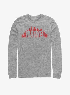 Marvel Skyline Logo Long-Sleeve T-Shirt