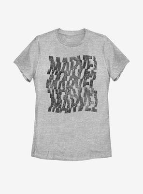 Marvel Stacked Blocks Logo Womens T-Shirt