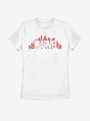 Marvel Skyline Logo Womens T-Shirt