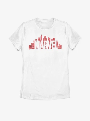 Marvel Skyline Logo Womens T-Shirt
