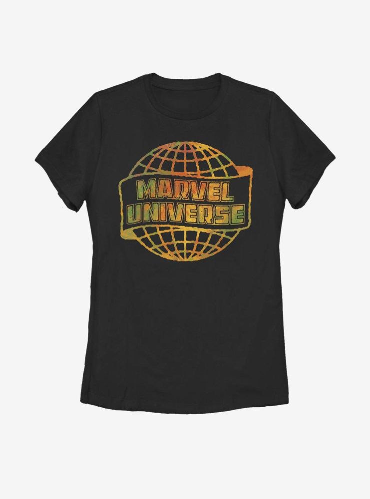Marvel Universe Globe Logo Womens T-Shirt