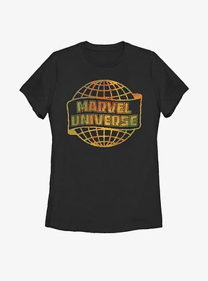 Marvel Universe Globe Logo Womens T-Shirt