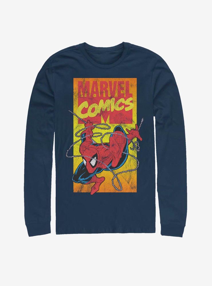 Marvel Spider-Man Vintage Comic Spidey Long-Sleeve T-Shirt