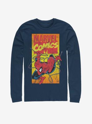 Marvel Spider-Man Vintage Comic Spidey Long-Sleeve T-Shirt