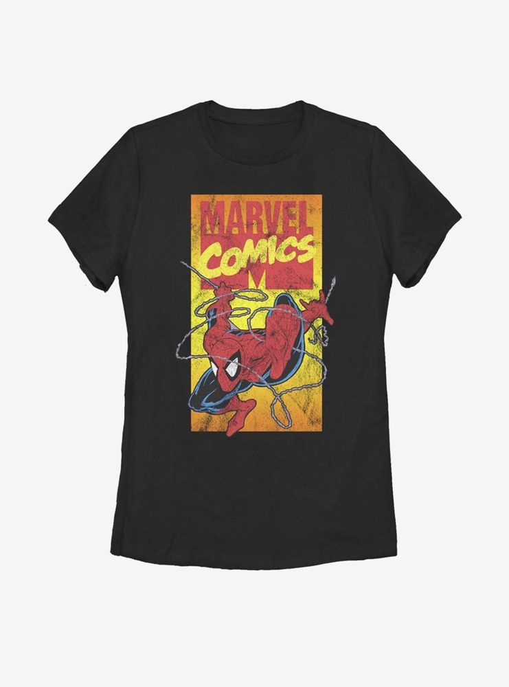 Marvel Spider-Man Vintage Comic Spidey Womens T-Shirt