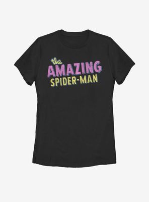 Marvel The Amazing Spider-Man Retro Logo Womens T-Shirt