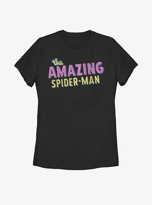 Marvel The Amazing Spider-Man Retro Logo Womens T-Shirt