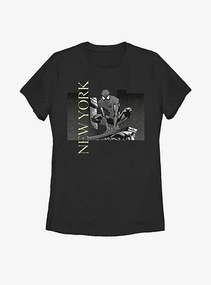Marvel Spider-Man New York Night Womens T-Shirt