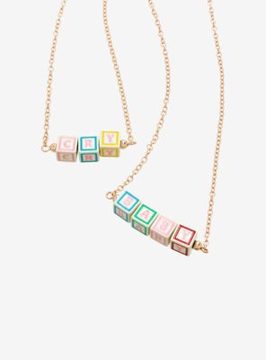 Melanie Martinez Cry Baby Blocks Necklace Set