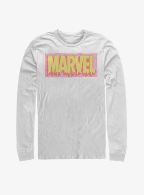 Marvel Logo Drip Long-Sleeve T-Shirt