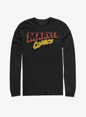 Marvel Retro Fuzzy Logo Long-Sleeve T-Shirt