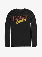 Marvel Retro Fuzzy Logo Long-Sleeve T-Shirt