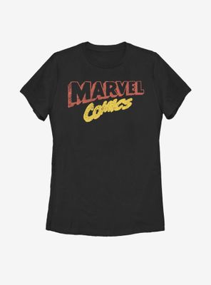Marvel Retro Fuzzy Logo Womens T-Shirt