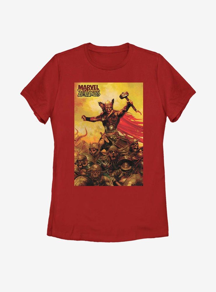 Marvel Zombies Thor God Of Womens T-Shirt