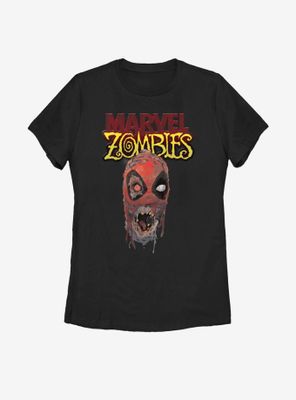 Marvel Zombies Head Of Deadpool Womens T-Shirt