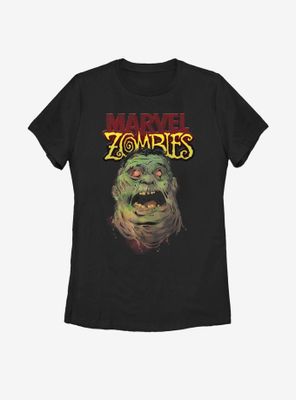 Marvel Zombies Head Of Hulk Womens T-Shirt