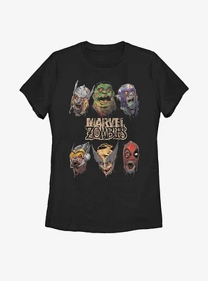 Marvel Zombies Heads Of Undead Womens T-Shirt