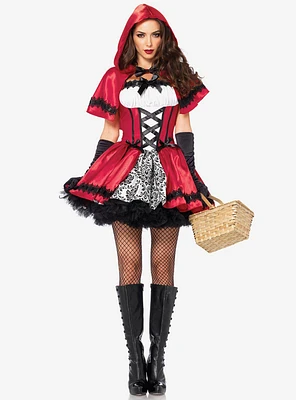 Gothic Red Riding Hood Peasant Dress