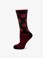 Marvel Deadpool Stripe Black Socks