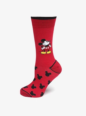 Disney Mickey Mouse Pie-Eyed Red Socks