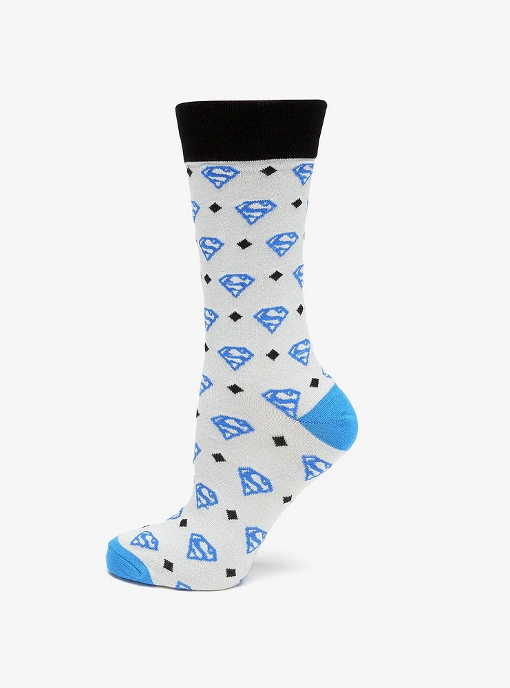 DC Comics Superman Diamond Gray Socks