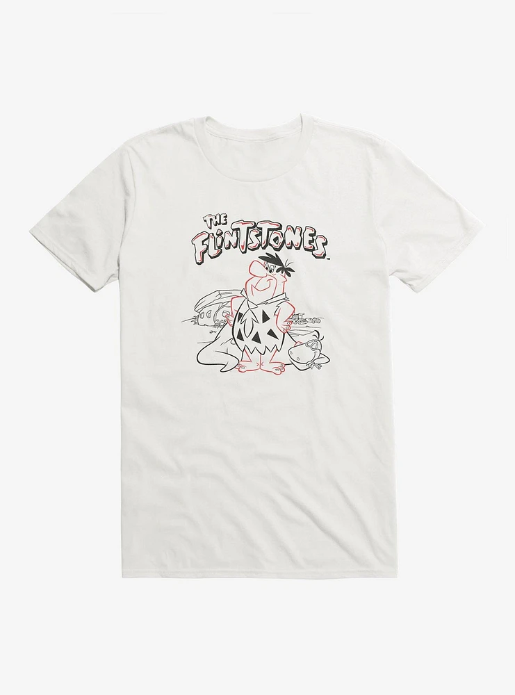 The Flintstones Fred And Dino Trace T-Shirt