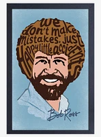 Bob Ross Happy Accidents Typography Framed Poster