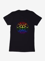 Rainbow Shamrock Pride Womens T-Shirt