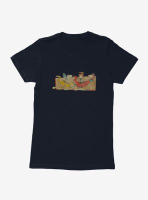The Flintstones Bamm-Bamm And Pebble's Race Womens T-Shirt