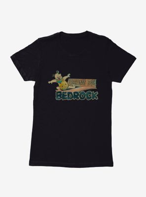 The Flintstones Greetings From Bedrock Womens T-Shirt