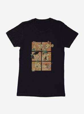 The Flintstones Whole Gang Tile Womens T-Shirt