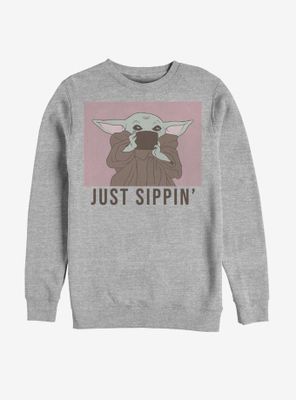 Star Wars The Mandalorian Child Just Sippin' Sweatshirt