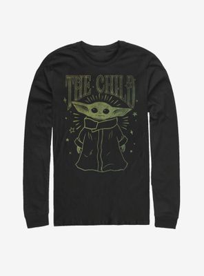 Star Wars The Mandalorian Child Vintage Outline Long-Sleeve T-Shirt