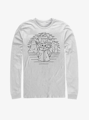 Star Wars The Mandalorian Child Doodle Long-Sleeve T-Shirt