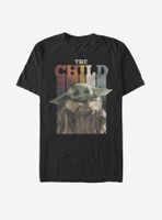 Star Wars The Mandalorian Child Rainbow Vintage T-Shirt