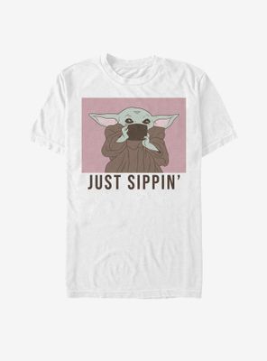 Star Wars The Mandalorian Child Just Sippin' T-Shirt