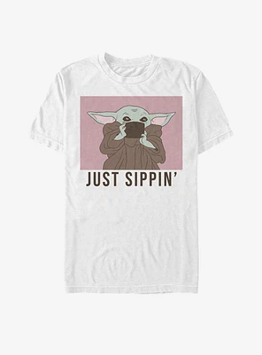 Star Wars The Mandalorian Child Just Sippin' T-Shirt