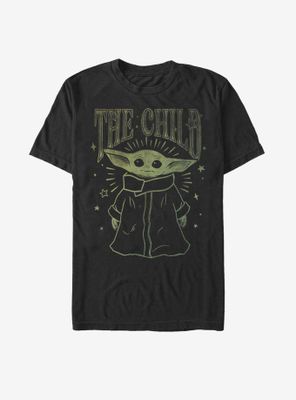 Star Wars The Mandalorian Child Vintage Outline T-Shirt