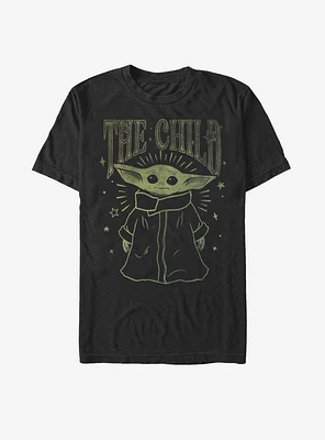 Star Wars The Mandalorian Child Vintage Outline T-Shirt