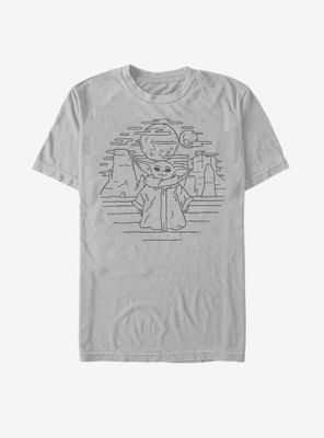 Star Wars The Mandalorian Child Doodle T-Shirt