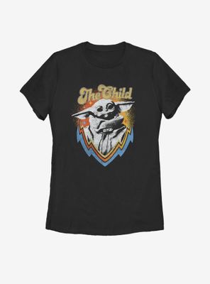 Star Wars The Mandalorian Child Retro Womens T-Shirt