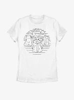 Star Wars The Mandalorian Child Doodle Womens T-Shirt