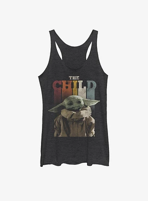 Star Wars The Mandalorian Child Rainbow Vintage Womens Tank Top