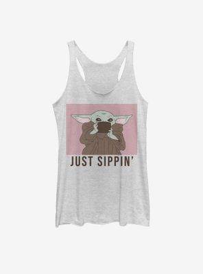 Star Wars The Mandalorian Child Just Sippin' Womens Tank Top