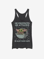 Star Wars The Mandalorian Child Protect Attack And Nap Womens Tank Top