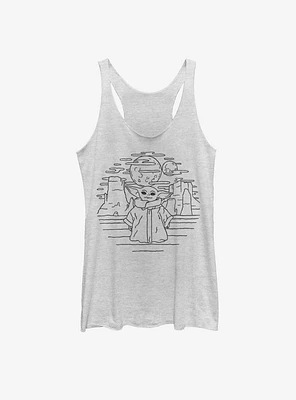 Star Wars The Mandalorian Child Doodle Womens Tank Top