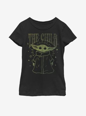 Star Wars The Mandalorian Child Vintage Outline Youth Girls T-Shirt